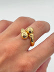 Anillo Tu y yo  Oro amarillo 18k / Talla 8 / 2,76 Gr