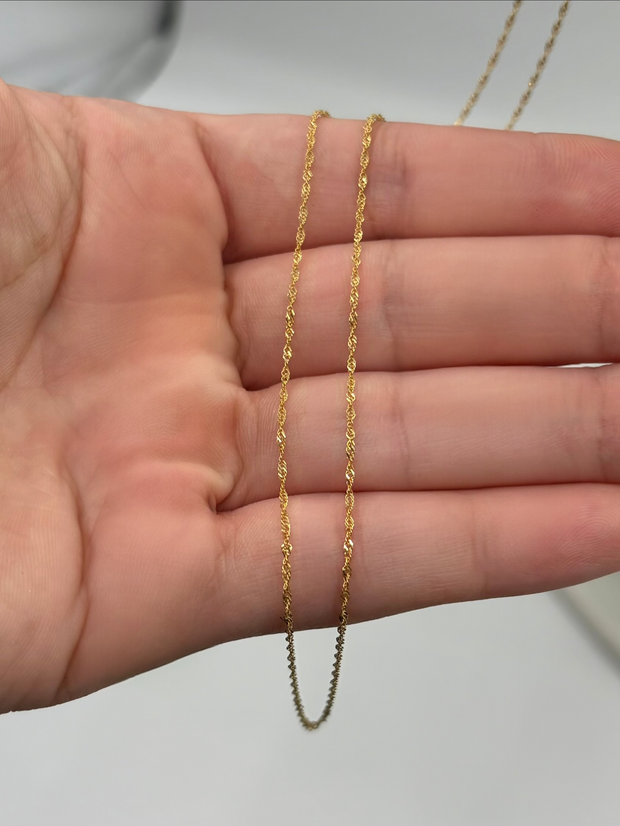 Cadena It singapur Oro amarillo 18k 1,10 Gr / 0,8 mm / 45 Cm
