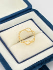 Anillo Silueta de trébol Oro amarillo 18k / Talla 4/2 / 1,10 Gr