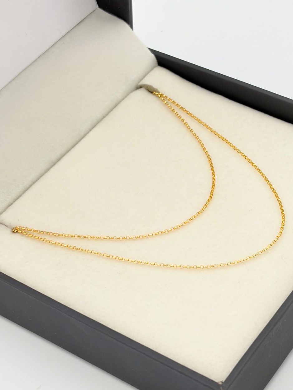 Cadena It aro seguido Oro amarillo 18k 1,87 Gr / 1 mm / 50 Cm