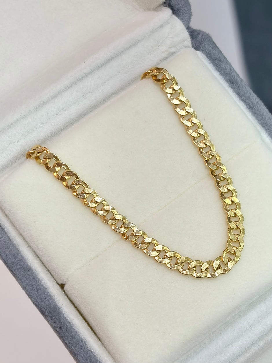 Pulso It mini cubana Oro amarillo 18k +1 / 3,03 Gr / 4 mm / 19,3 Cm