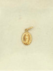 Dije virgen de guadalupe ovalado Oro amarillo 18k 0,60 Gr / 2,2 Cm