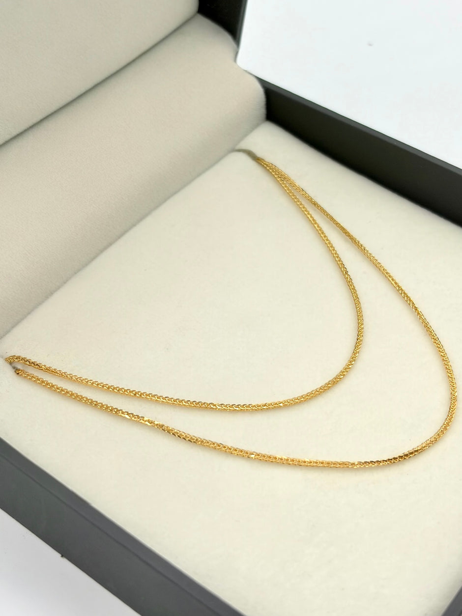 Cadena It mini franco Oro amarillo 18k 1,86 Gr / 1 mm / 50 Cm