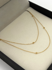 Cadena It aro seguido con balines lisos Oro amarillo 18k +1 / 1,30 Gr / 1,6 mm / 50 Cm