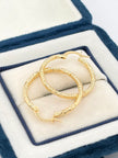 Candonga Semi melcocha diamantada Oro amarillo 18k 1,93 Gr / 2,5 Cm