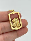 Dije placa san benito Oro amarillo 18k 4,40 Gr / 3,0 Cm