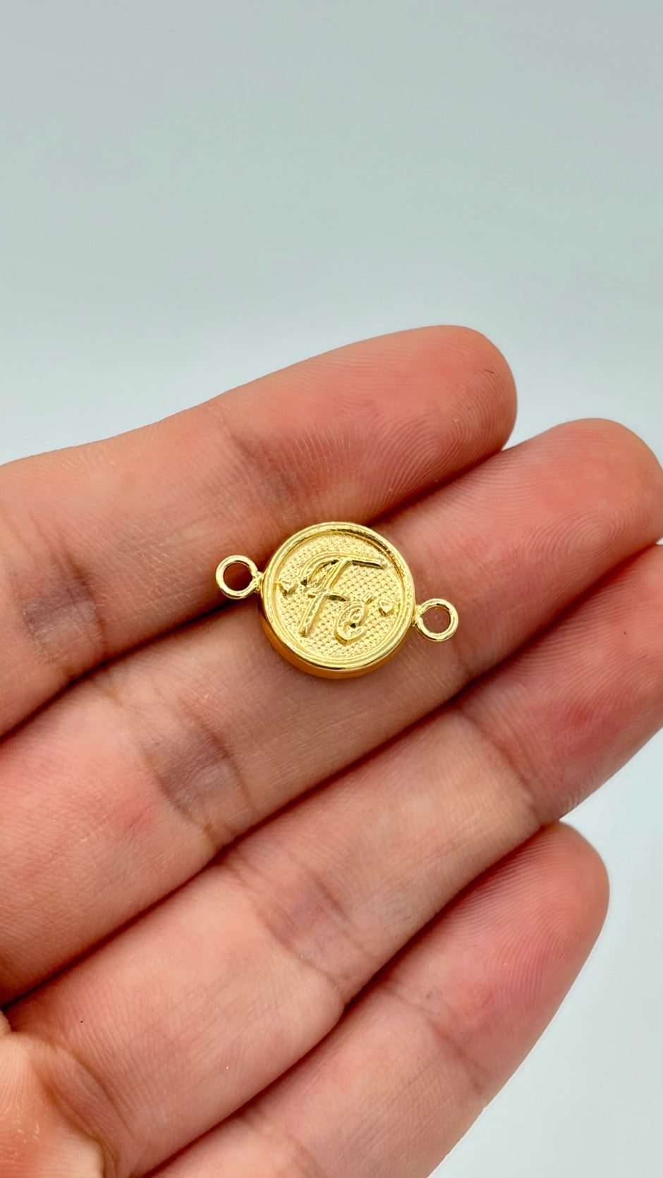 Herraje fe aro Oro amarillo 18k 0,66 Gr / 1,8 Cm