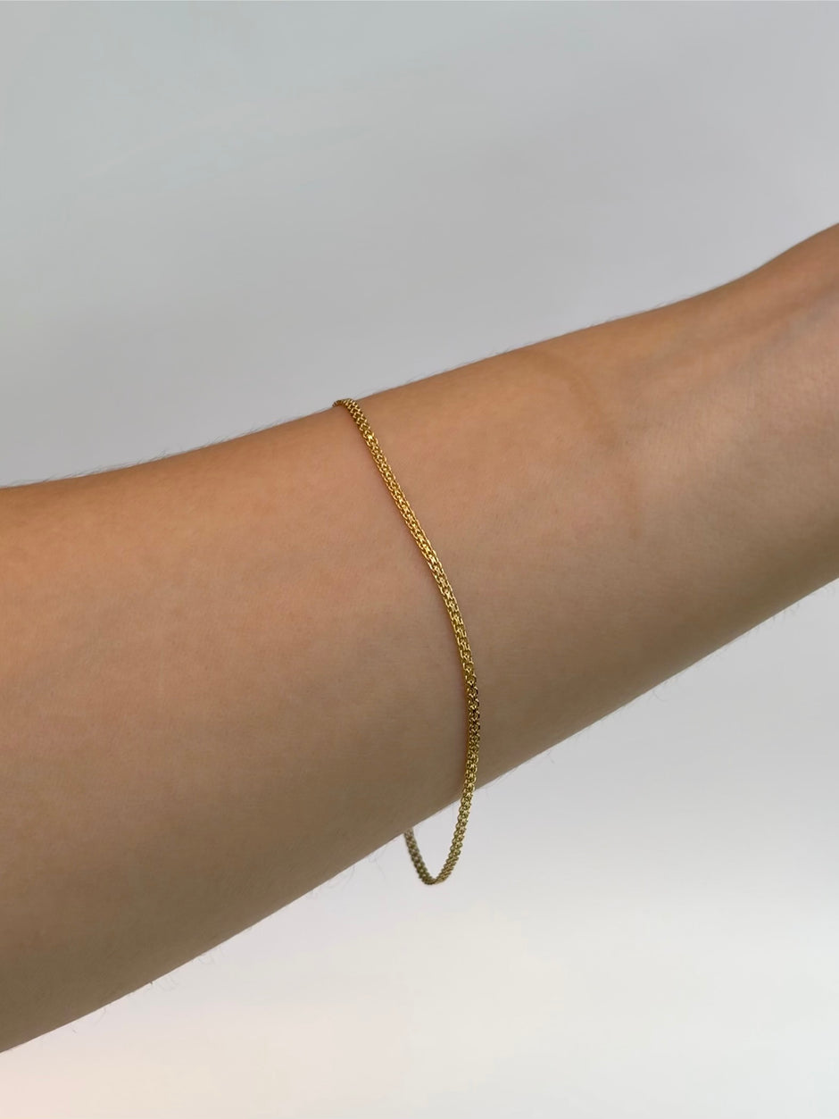 Pulso It chino Oro amarillo 18k +1 / 1,29 Gr / 1,5 mm / 19 Cm
