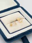Topos corazon hueco diamantado Oro amarillo 18k 0,60 Gr / 9 mm