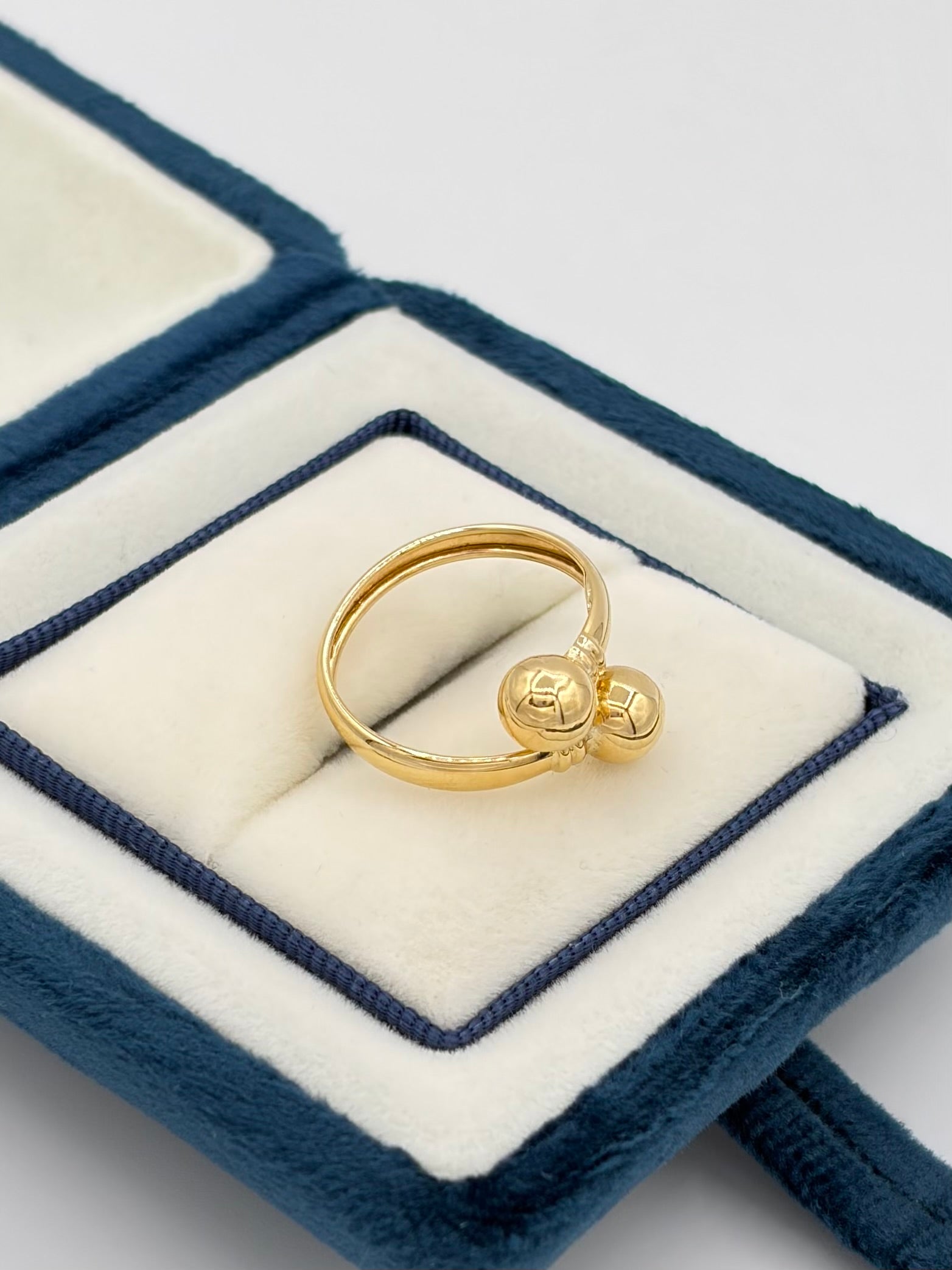 Anillo Tu y yo  Oro amarillo 18k / Talla 6 / 2,43 Gr