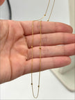 Cadena It aro seguido con balines lisos Oro amarillo 18k +1 / 1,30 Gr / 1,6 mm / 50 Cm