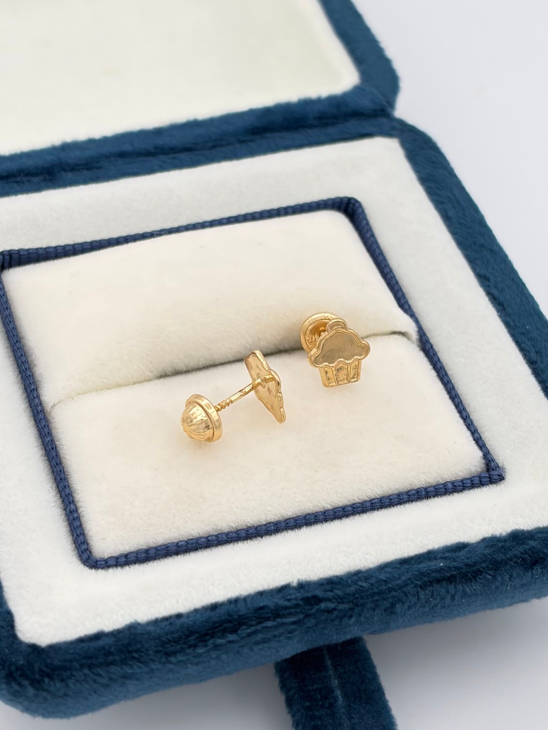 Topos cupcake Oro amarillo 18k 0,65 Gr / 7 mm