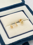 Topos maria auxiliadora circones blancos  Oro amarillo 18k 0,83 Gr / 5 mm