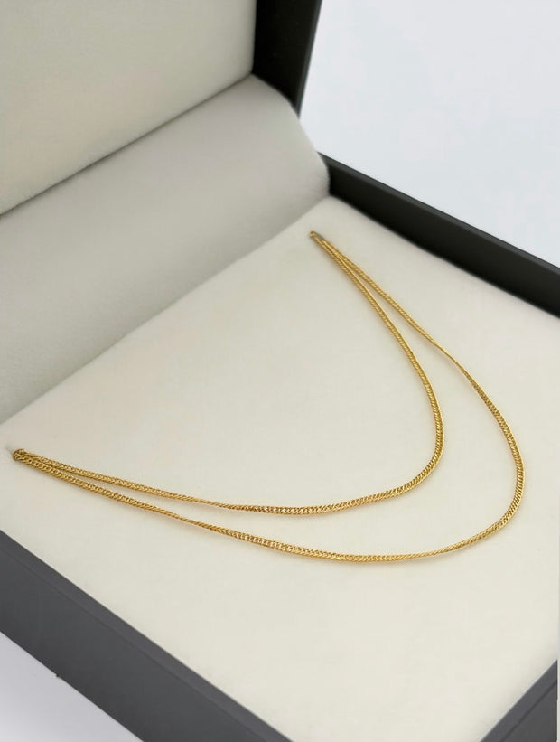 Cadena It Cubana especial Oro amarillo 18k +1 / 1,17 Gr / 1,0 mm / 50 Cm
