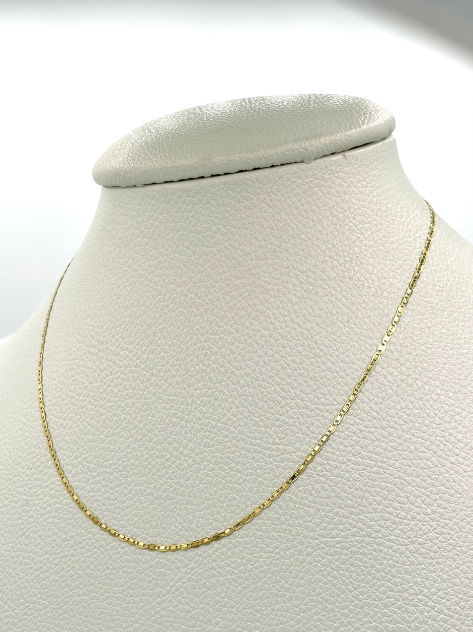 Cadena It plana borde diamantado Oro amarillo 18k 1,96 Gr / 2 mm / 40 Cm