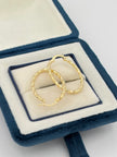 Candonga ovaladas entorchadas diamantadas Oro amarillo 18k 1,77 Gr / 2 Cm