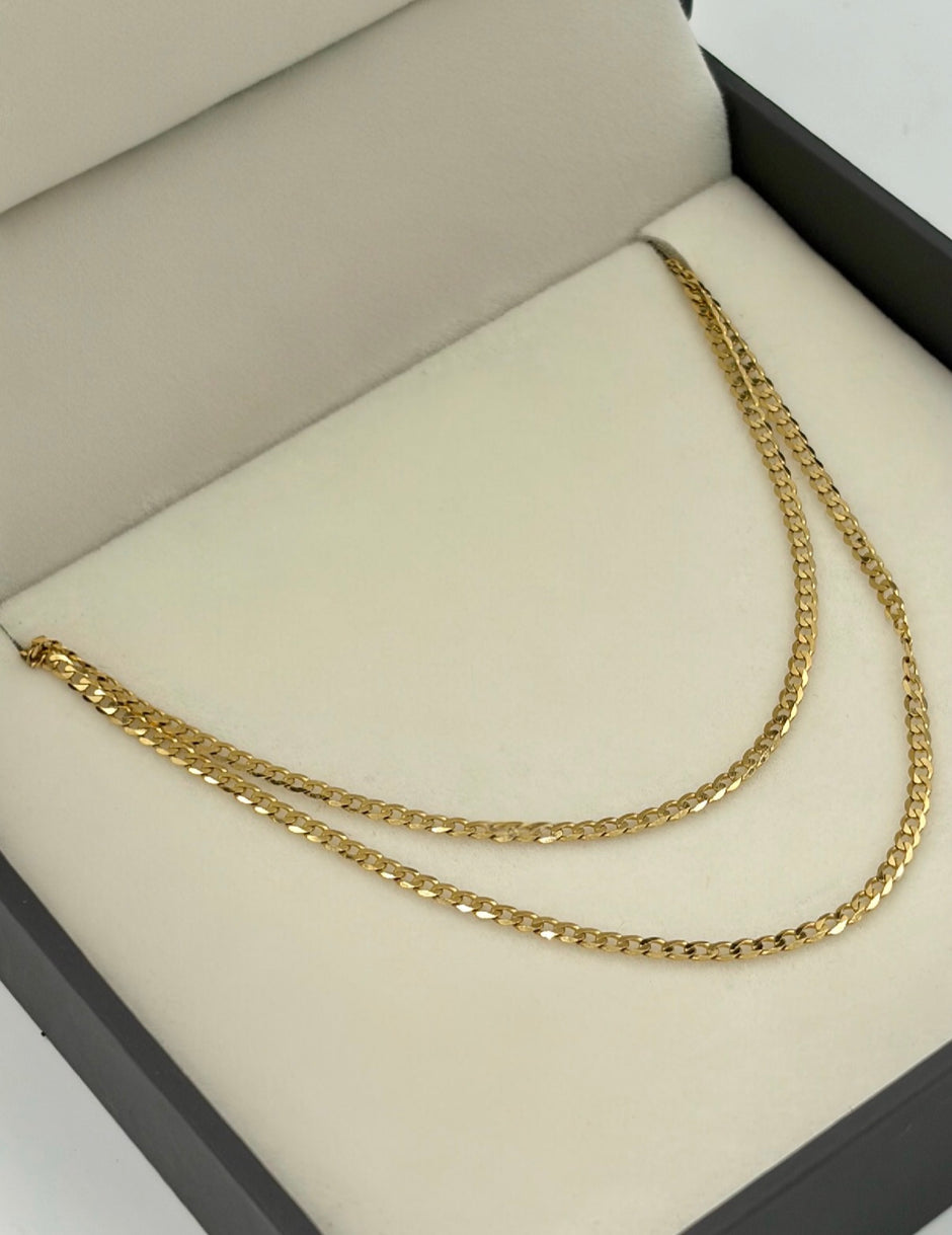 Cadena It mini cubana Oro amarillo 18k 2,09 Gr / 1,0 mm / 45 Cm