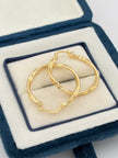 Candonga Punteada entorchada  Oro amarillo 18k 1,67 Gr / 2,5 Cm