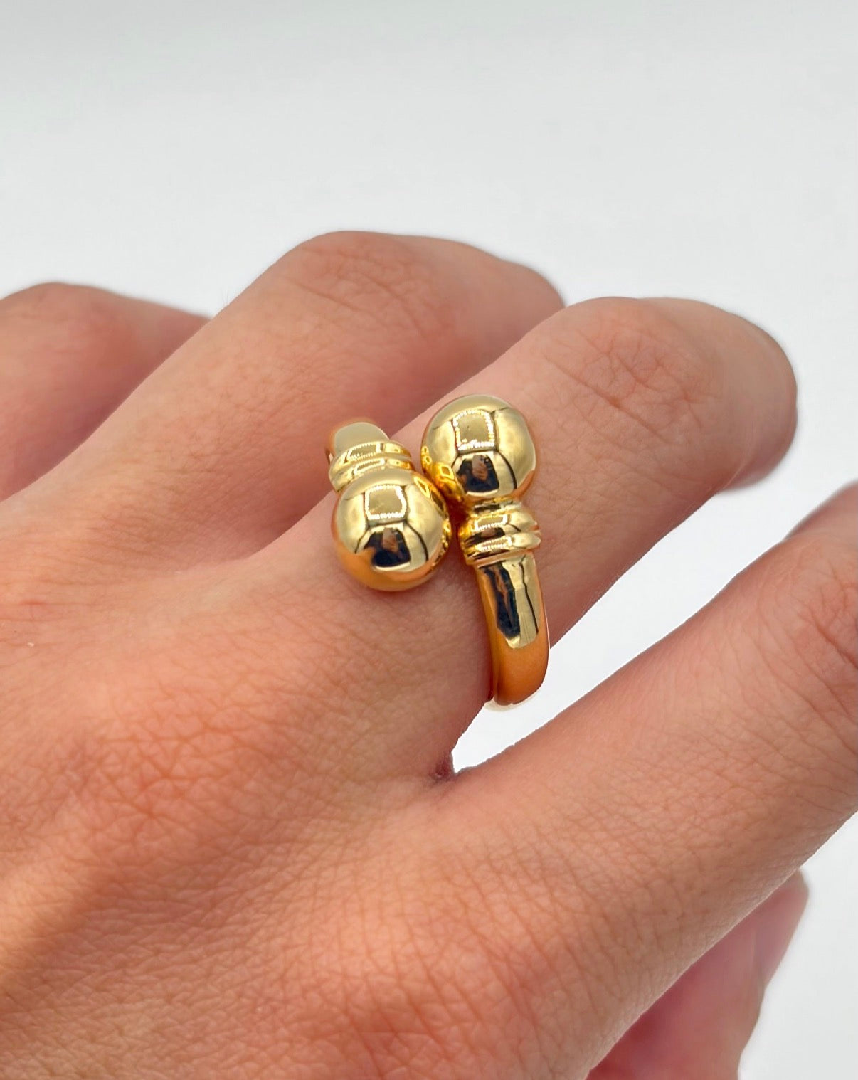 Anillo Tu y yo  Oro amarillo 18k / Talla 7 / 2,78 Gr