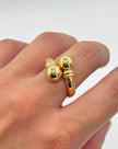 Anillo Tu y yo  Oro amarillo 18k / Talla 7 / 2,78 Gr