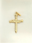 Dije Cruz clavo Oro amarillo 18k 0,69 Gr / 1,7 Cm