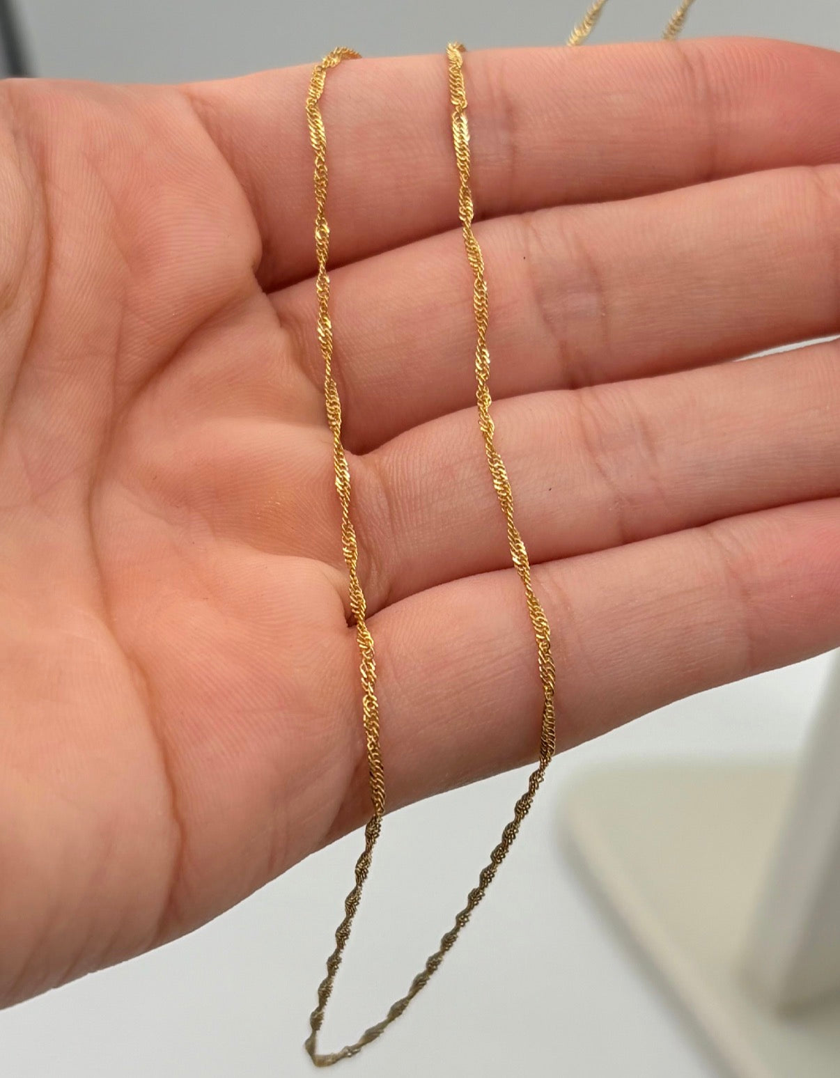 Cadena It Singapur Oro amarillo 18k 1,10 Gr / 1,0 mm / 50 Cm