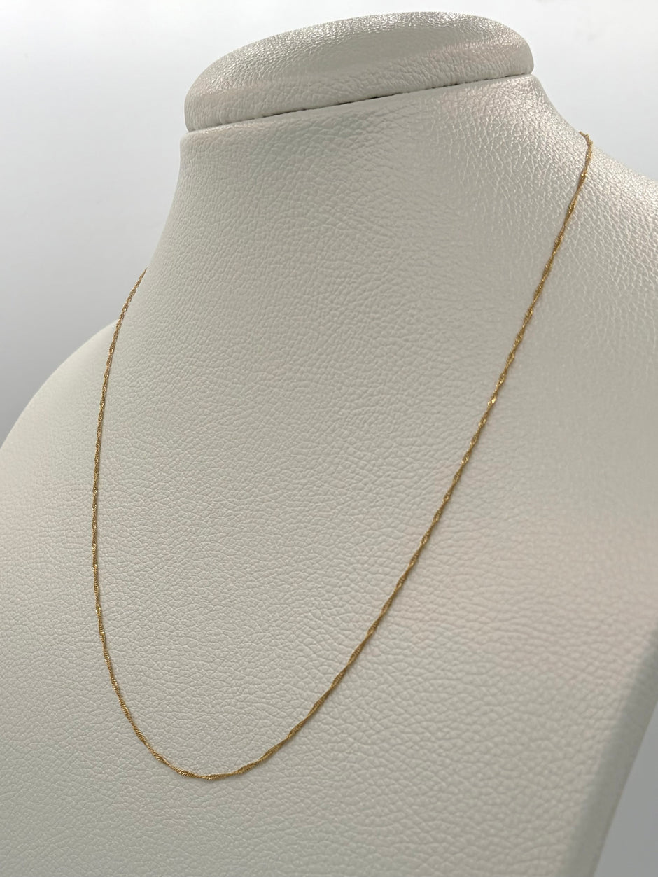 Cadena It singapur Oro amarillo 18k 1,65 Gr / 1 mm / 50 Cm