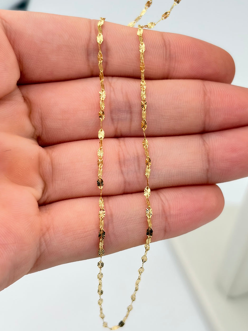 Cadena It crispeta diamantada Oro amarillo 18k 0,95 Gr / 1 mm / 45 Cm