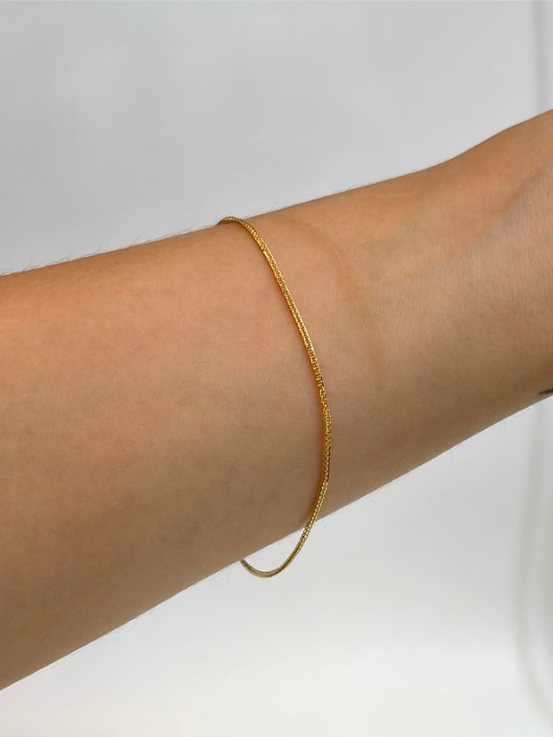 Pulso It mini franco Oro amarillo 18k +1 / 0,74 Gr / 0,99 mm / 19 Cm
