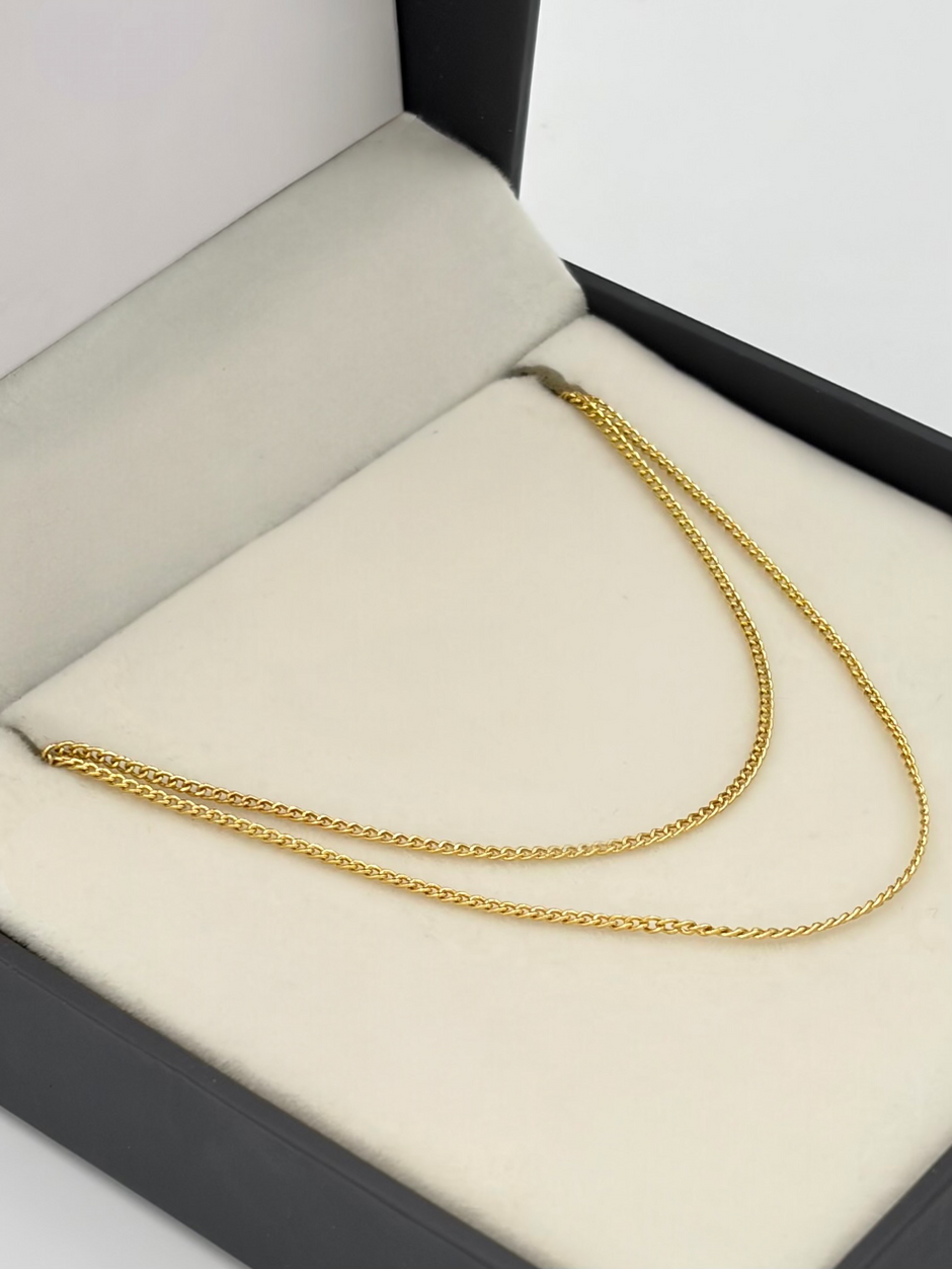 Cadena It mini cubana Oro amarillo 18k 2,0 Gr / 1,0 mm / 60 Cm