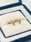 Topos pies circones colores  Oro amarillo 18k 0,95 Gr / 4 mm