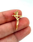Dije Cruz cristo Oro amarillo 18k 1,08 Gr / 1,5 Cm