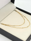 Cadena It singapur espejo Oro amarillo 18k 1,41 Gr / 1 mm / 45 Cm