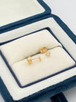 Topos corazon circones blancos mini Oro amarillo 18k 0,41 Gr / 4 mm