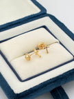 Topos cruz circon lila  Oro amarillo 18k 0,81 Gr / 6 mm