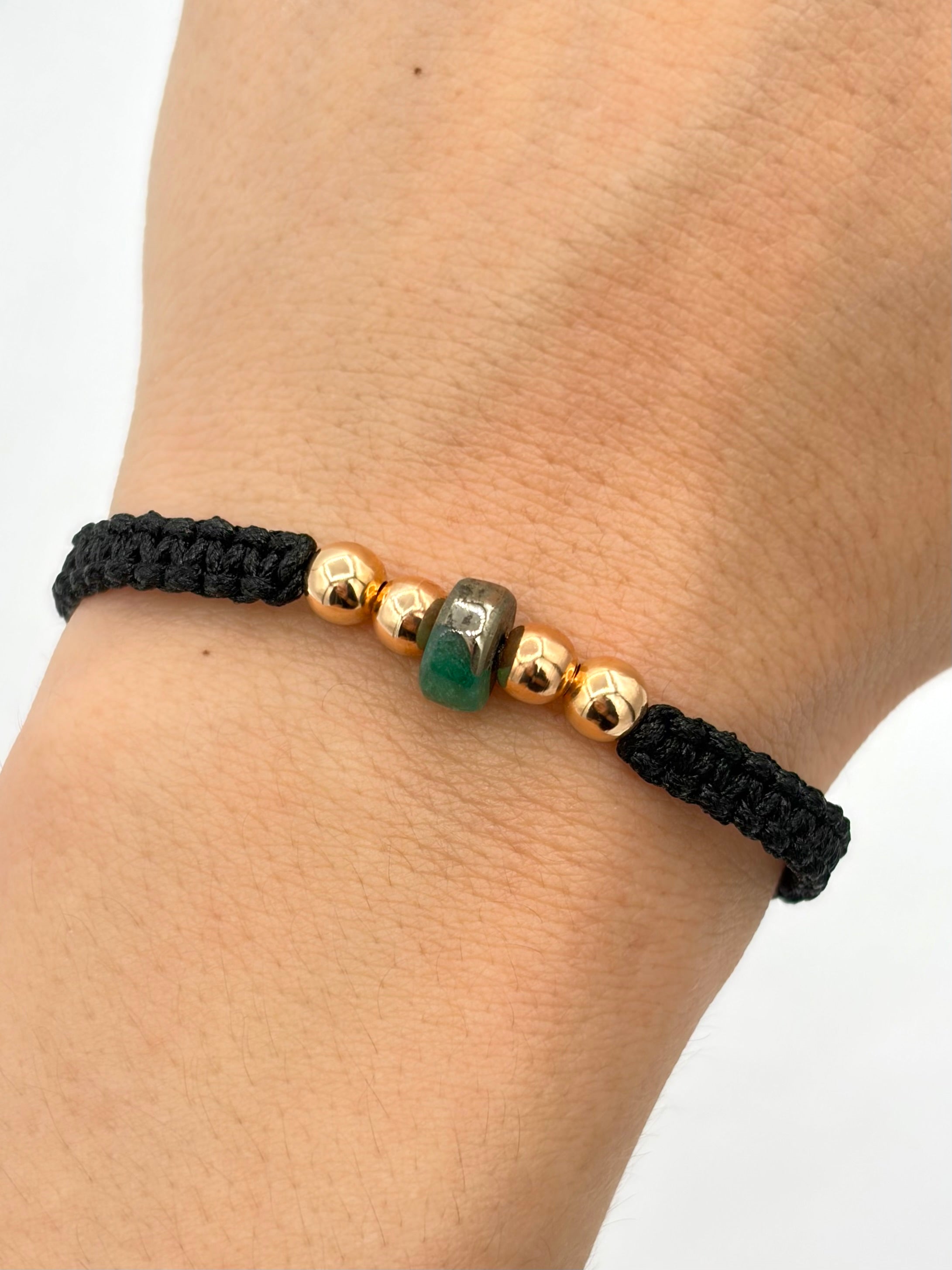 Pulsera tejida 4BLR #5 murralla  Oro amarillo 18k 0,50 Gr