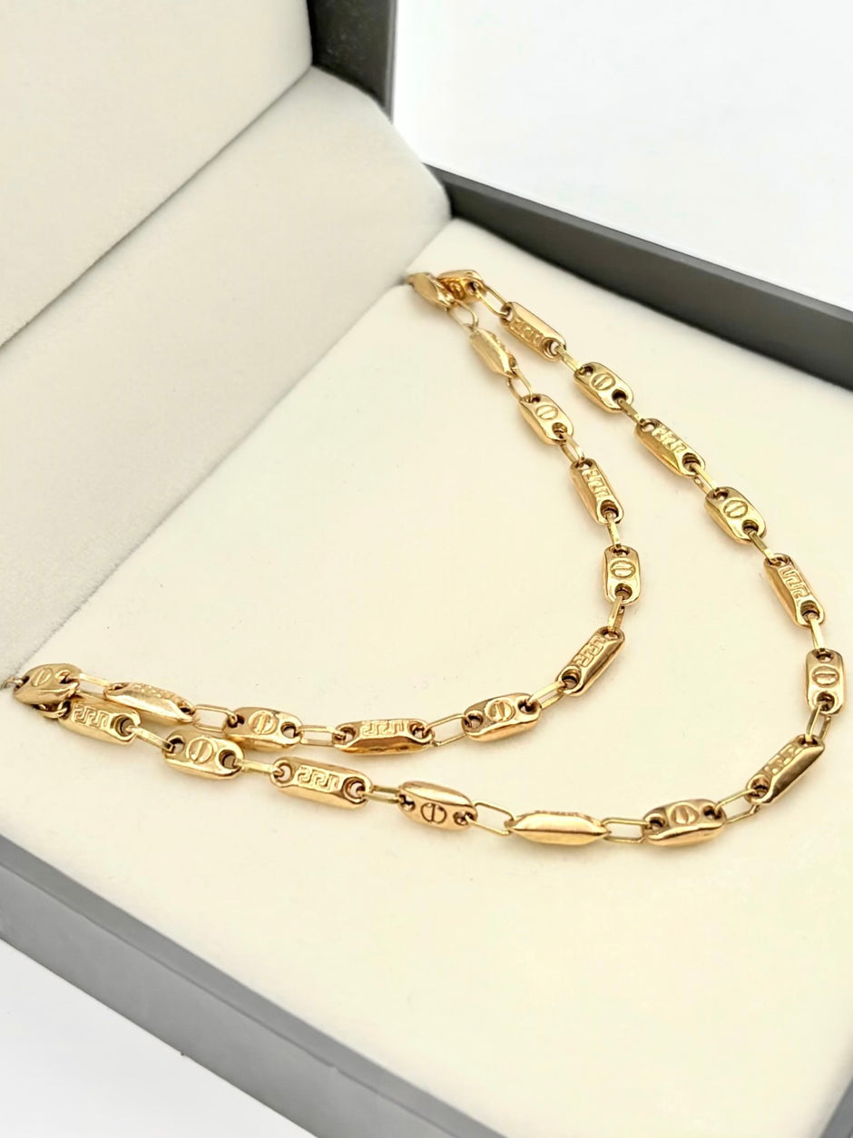 Cadena rustica Oro amarillo 18k 10,55 Gr / 4,0 mm / 60 Cm Broche 0,60