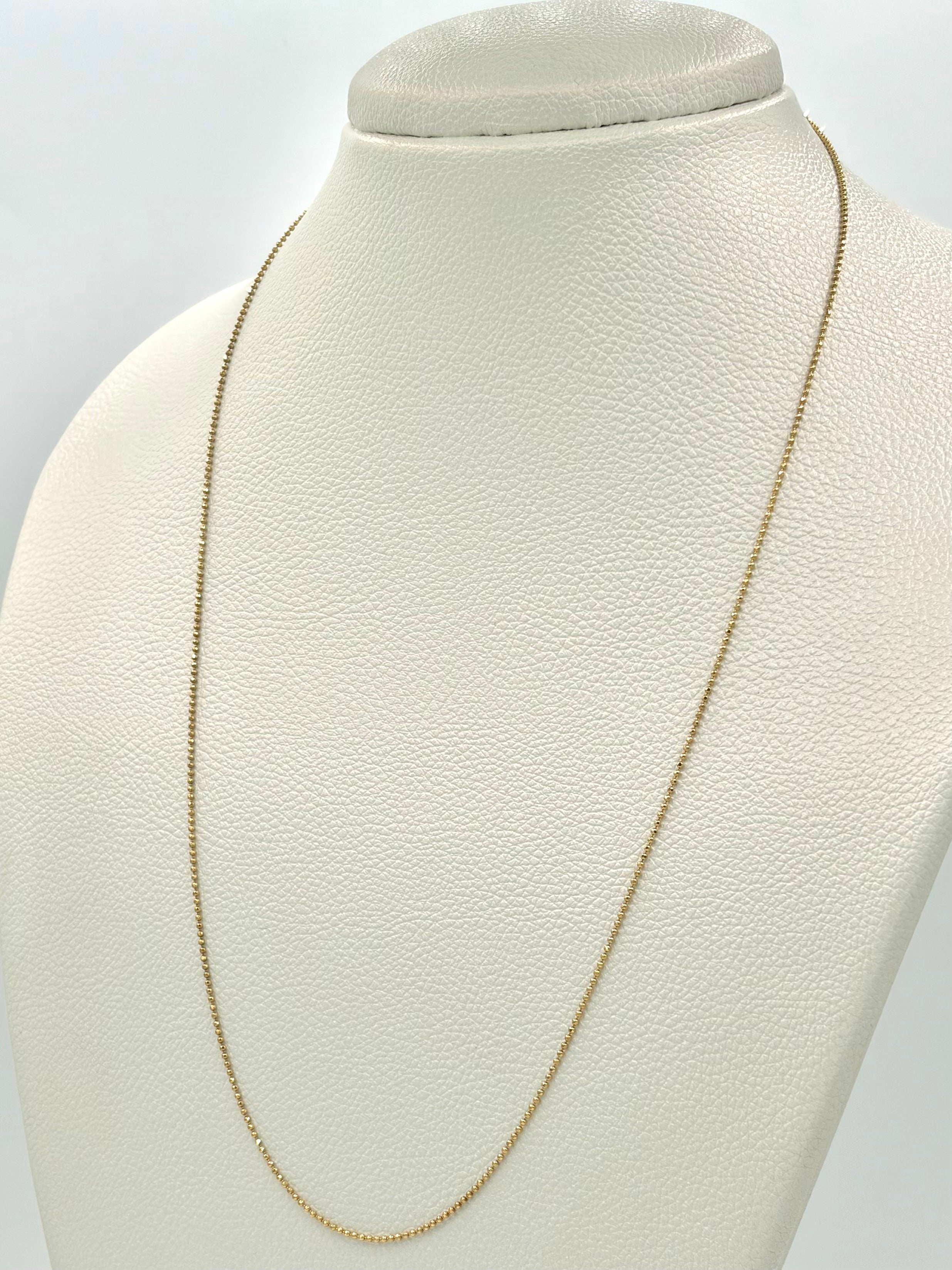 Cadena It Mini militar Oro amarillo 18k +1 / 3,71 Gr / 1,0 mm / 60 Cm