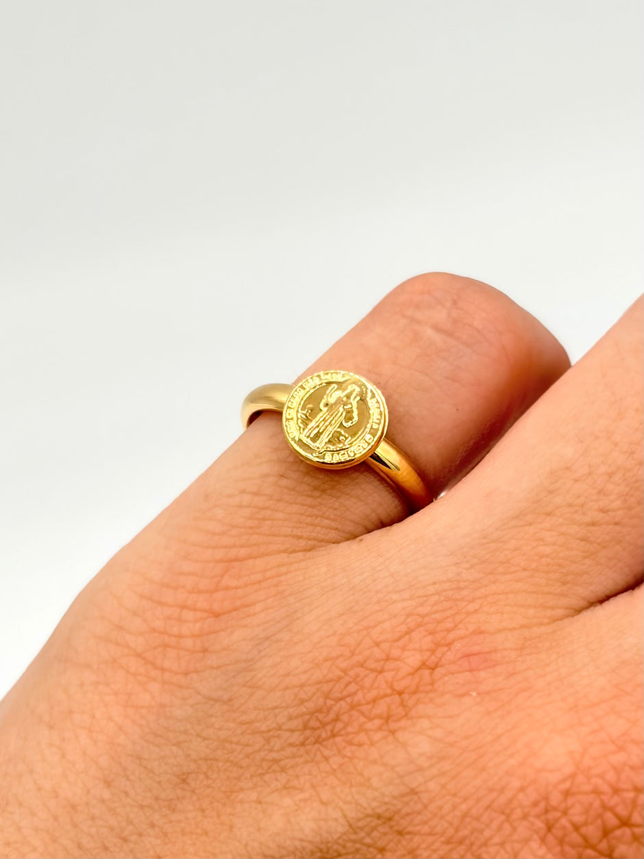 Anillo San benito  Oro amarillo 18k / Talla 6 / 1,12 Gr