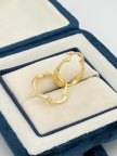 Candonga semi melcocha rayada Oro amarillo 18k 1,22 Gr / 1,6 Cm