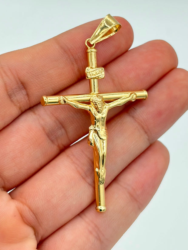 Dije cruz cristo Oro amarillo 18k 3,0 Gr / 4,6 Cm