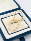 Candonga Ovalada  entorchada diamantada Oro amarillo 18k 1,37 Gr / 1,8 Cm