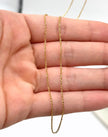Cadena Aro seguido Oro amarillo 18k 2,10 Gr / 1,0 mm / 45 Cm Broche 0,15