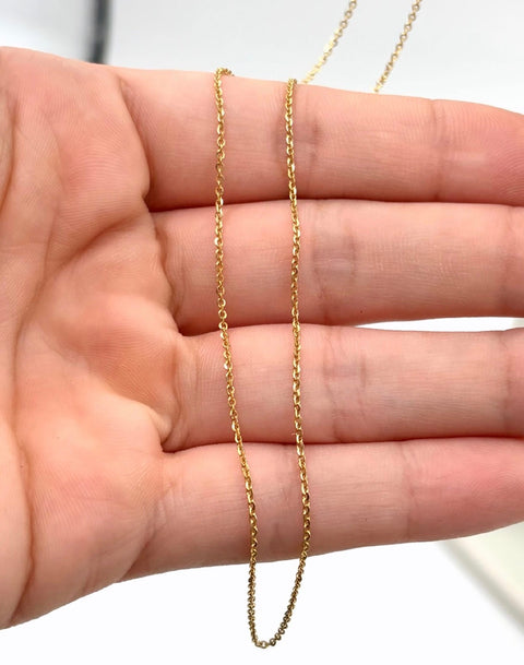 Cadena Aro seguido Oro amarillo 18k 2,13 Gr / 1,0 mm / 45 Cm Broche 0,15