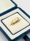 Anillo Silueta de corazones  Oro amarillo 18k / Talla 6 / 1,21 Gr