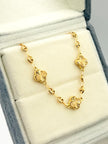 Pulso trebol dorado gc Oro amarillo 18k 3,13 Gr / 3 mm / 17,8 Cm Broche 0,15