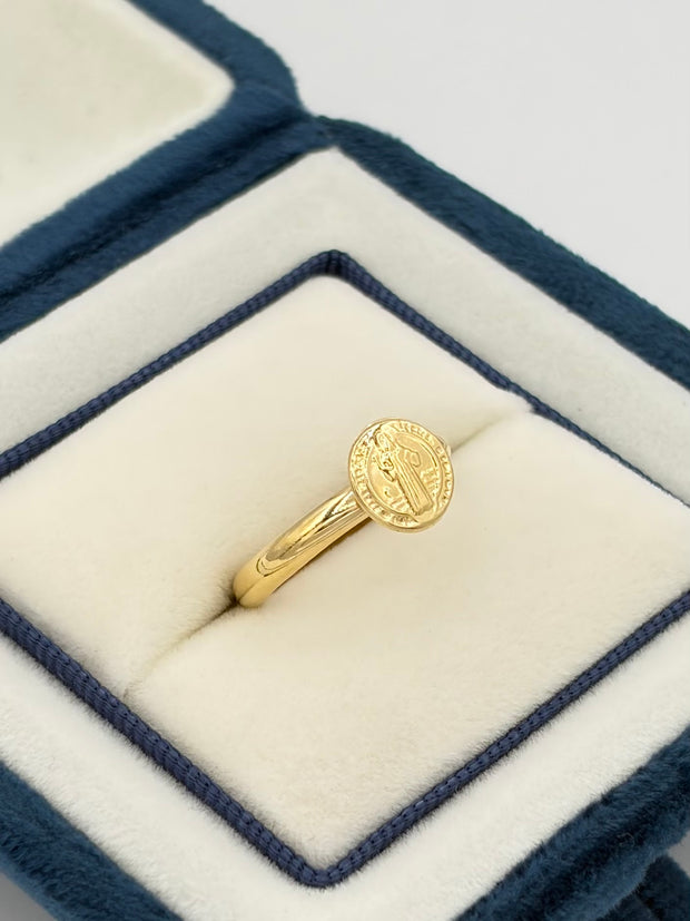 Anillo San benito  Oro amarillo 18k / Talla 6 / 1,12 Gr
