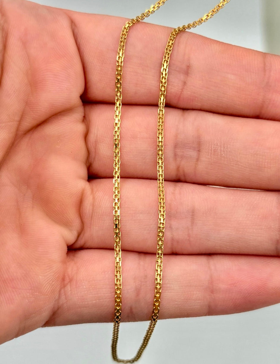 Cadena It china Oro amarillo 18k 1,39 Gr / 1 mm / 40 Cm