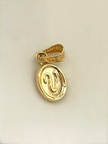 Dije Inicial cursiva V Oro amarillo 18k 0,41 Gr / 0,7 mm