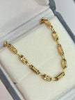 Pulso rustico Oro amarillo 18k 3,84 Gr / 3,5 mm / 20 Cm Broche 0,40